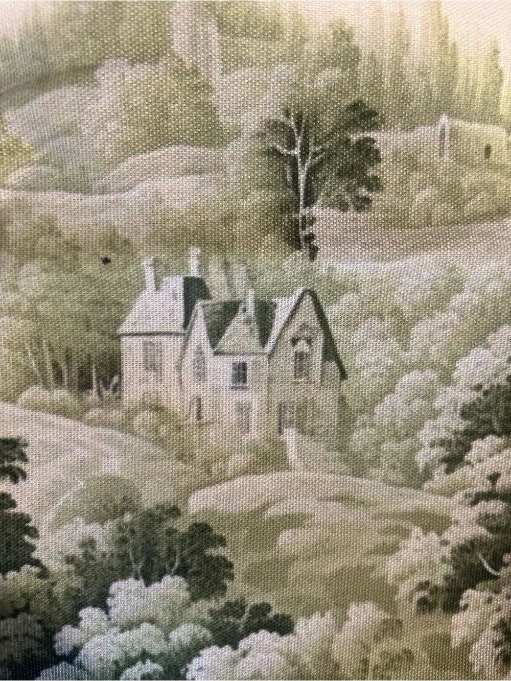 NEW French Country Green Toile Pillow Cover Manual Woodworkers & Weavers